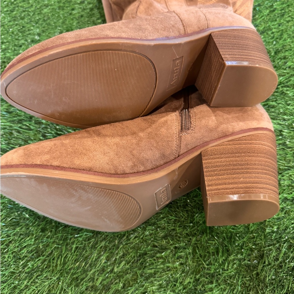 ARULA Brown Suede Western Boots - Picture 5 of 6